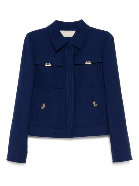 Elie Saab Crepe Jacket - Blue 