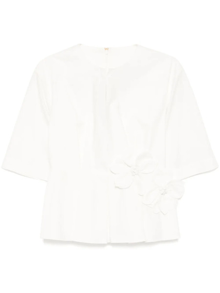  Elie Saab Poplin Blouse - Neutrals 