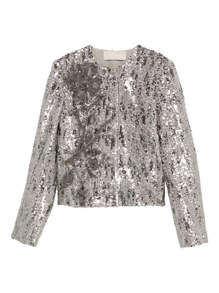  Elie Saab Sequin-embellished Jacket - Silver 