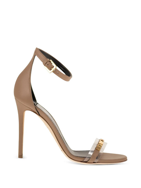  Elisabetta Franchi Ankle-strap Leather Sandals - Neutrals 