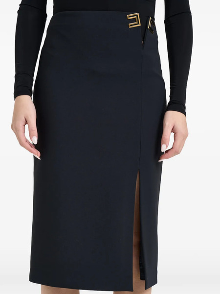  Elisabetta Franchi Buckle Split Skirt - Black 