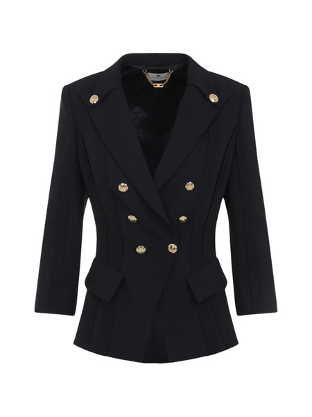  Elisabetta Franchi Button Double-breasted Jacket - Blue 