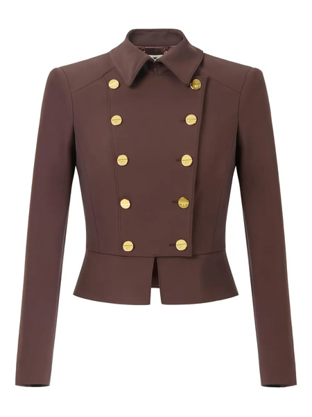  Elisabetta Franchi Button Double-breasted Jacket - Brown 