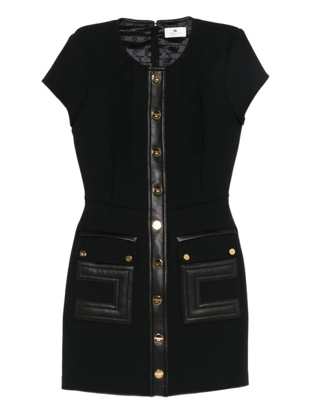  Elisabetta Franchi Button-front Mini Dress - Black 