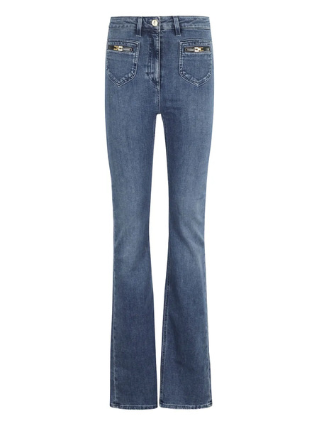  Elisabetta Franchi Cotton-blend Flared Jeans - Blue 