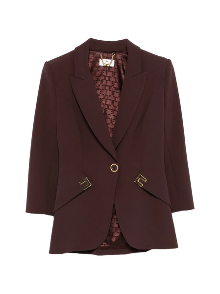 Elisabetta Franchi Crepe Blazer - Brown 