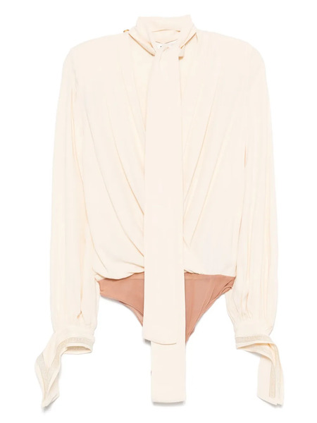  Elisabetta Franchi Crepe Bodysuit - Neutrals 