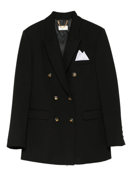 Elisabetta Franchi Double-breasted Golden-button Blazer - Black 
