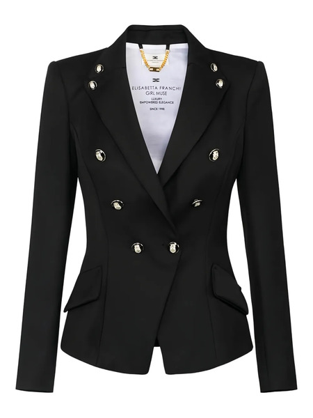  Elisabetta Franchi Double-breasted Jacket - Black 