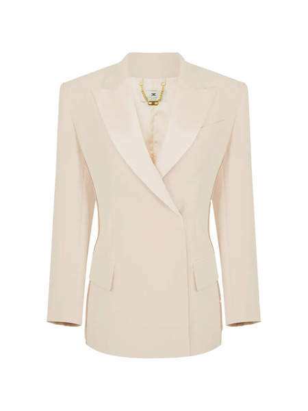  Elisabetta Franchi Double-breasted Peak Lapels Jacket - Neutrals 