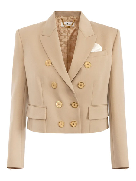  Elisabetta Franchi Double-breasted Tailored Blazer - Neutrals 