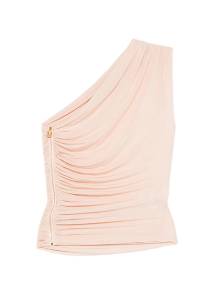  Elisabetta Franchi Draped Zip Top - Pink 