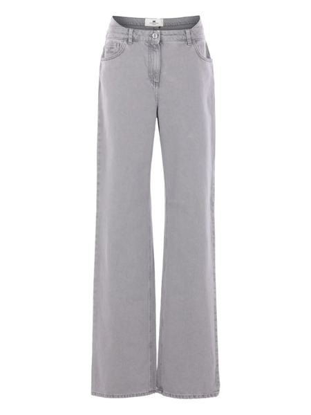  Elisabetta Franchi Embroidered-pocket Jeans - Grey 