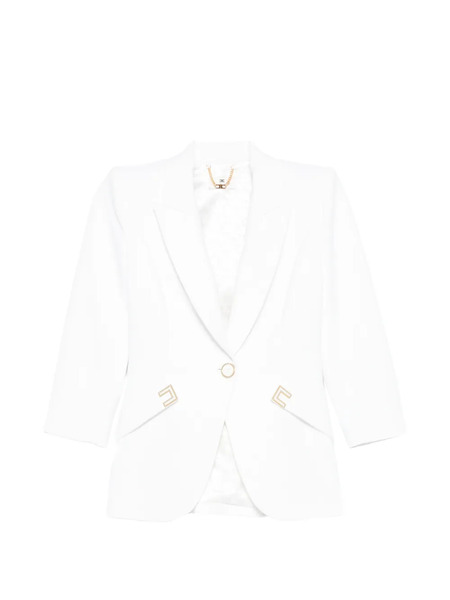 Elisabetta Franchi Gold-tone Trim Jacket - White 