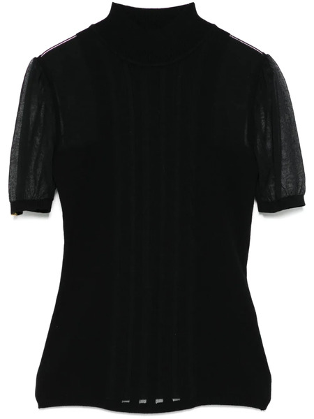  Elisabetta Franchi High-collared Top - Black 