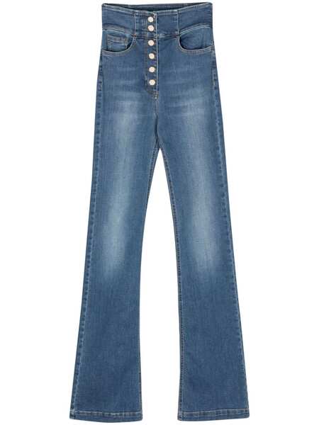  Elisabetta Franchi High-rise Bootcut Jeans - Blue 