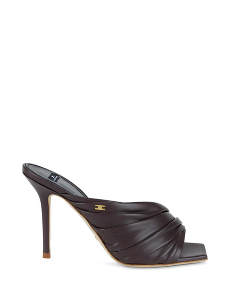  Elisabetta Franchi Leather Sandals - Brown 