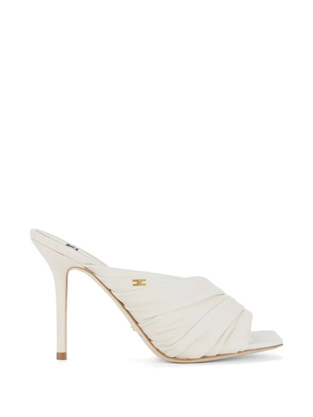  Elisabetta Franchi Leather Sandals - Neutrals 