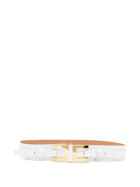  Elisabetta Franchi Logo Belt - White 