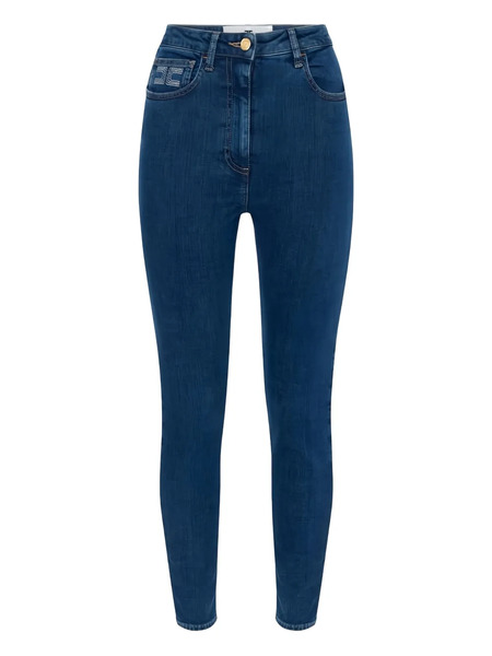  Elisabetta Franchi Logo-button Jeans - Blue 