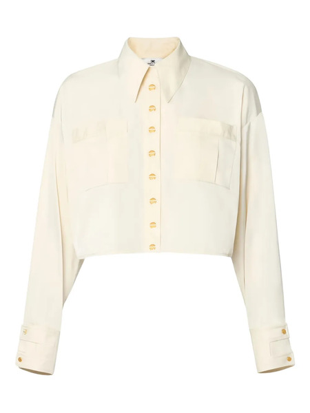  Elisabetta Franchi Logo-label Shirt - Neutrals 