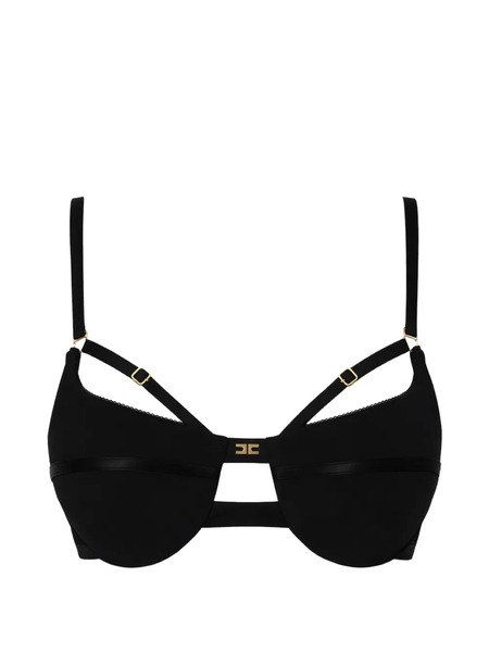  Elisabetta Franchi Logo-plaque Strap Bra - Black 