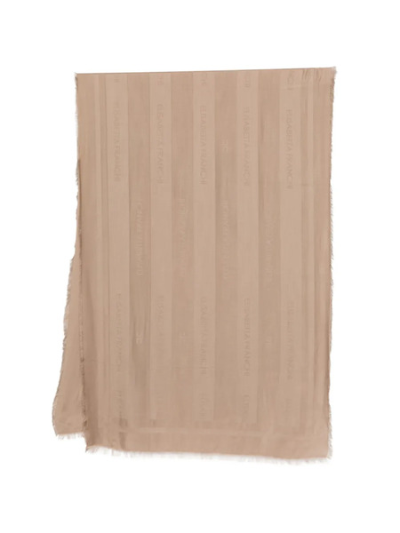  Elisabetta Franchi Logo Scarf - Neutrals 