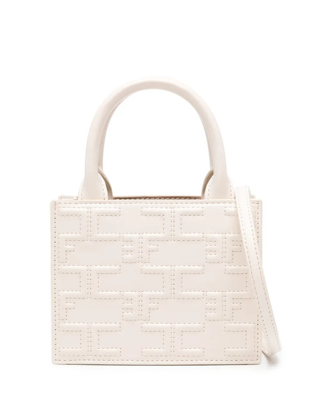  Elisabetta Franchi Monogram Mini Bag - White 