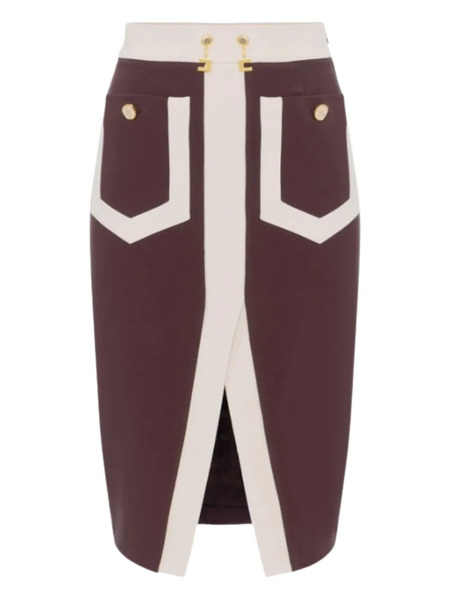  Elisabetta Franchi Patch-pocket Midi Skirt - Red 