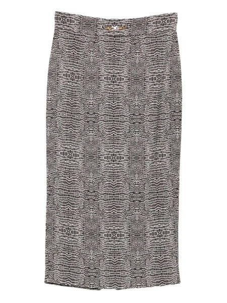  Elisabetta Franchi Python-print Pencil Skirt - Black 