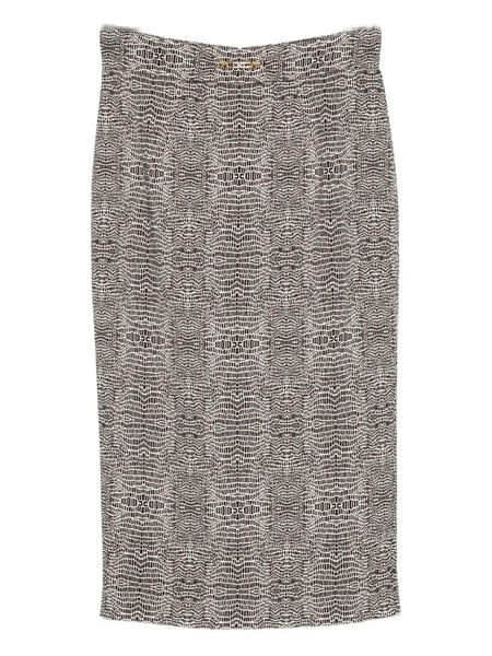  Elisabetta Franchi Python-print Skirt - Neutrals 