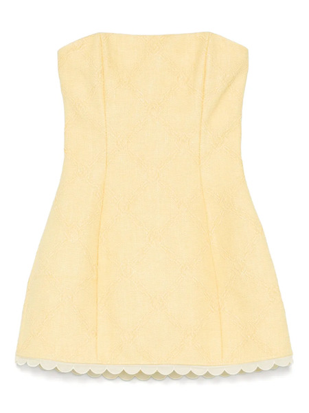  Elisabetta Franchi Raffia Mini Dress - Yellow 
