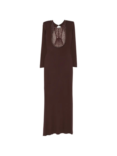  Elisabetta Franchi Red Carpet Maxi Dress - Brown 