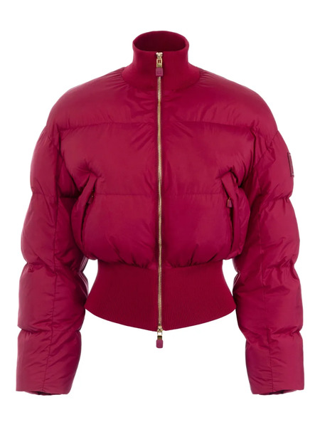  Elisabetta Franchi Ribbed Quilted Down Jacket - Pink 