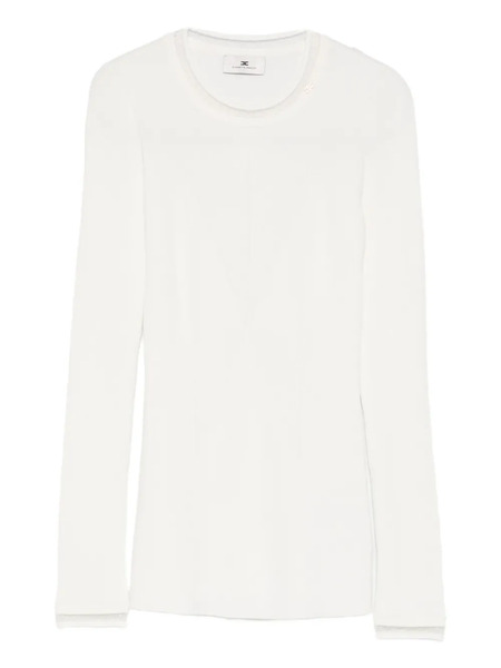  Elisabetta Franchi Ribbed Top - Neutrals 
