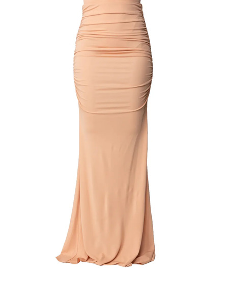  Elisabetta Franchi Ruched Long Skirt - Neutrals 