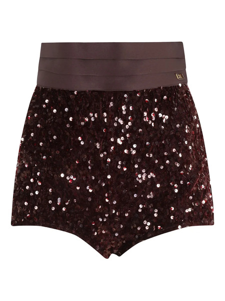  Elisabetta Franchi Sequin-embellished Shorts - Red 