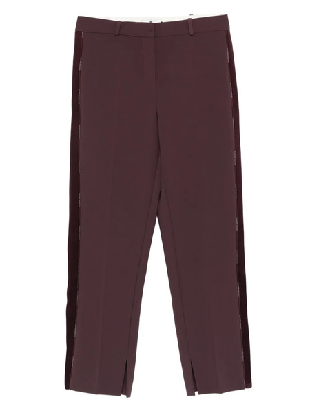  Elisabetta Franchi Side-stripe Split-hem Trousers - Brown 