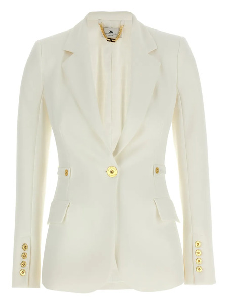  Elisabetta Franchi Single-breasted Blazer - White 