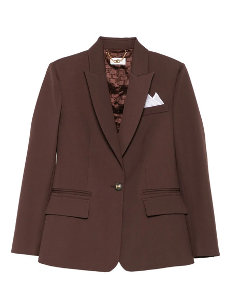  Elisabetta Franchi Single-button Pocket Jacket - Brown 