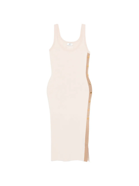  Elisabetta Franchi Snap-button Midi Dress - Neutrals 