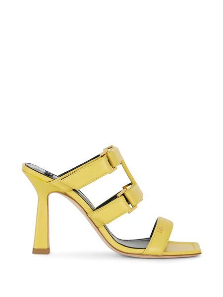  Elisabetta Franchi Strap Leather Sandals - Yellow 