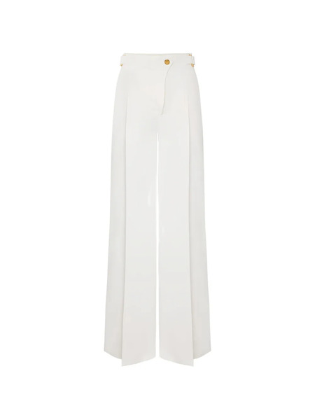  Elisabetta Franchi Straps Pallazo Pants - White 
