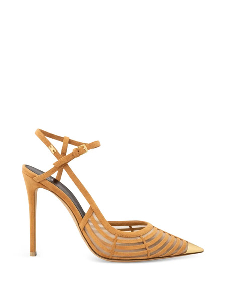  Elisabetta Franchi Suede Point-toe Pumps - Neutrals 