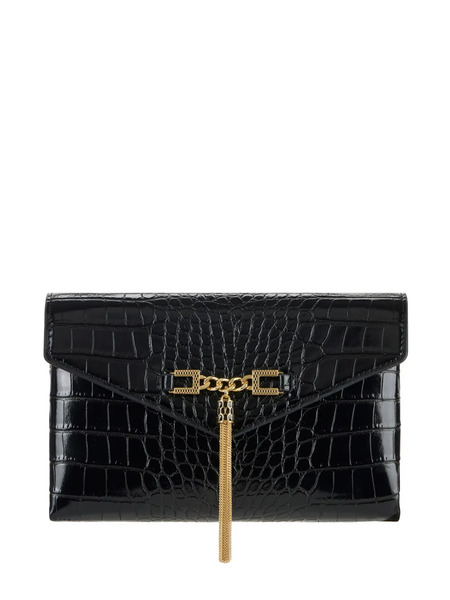  Elisabetta Franchi Tassel-embellishment Clutch Bag - Black 