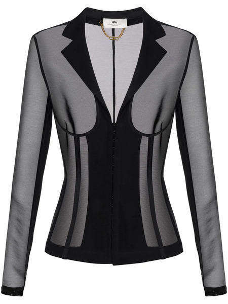  Elisabetta Franchi Tulle Jacket - Black 
