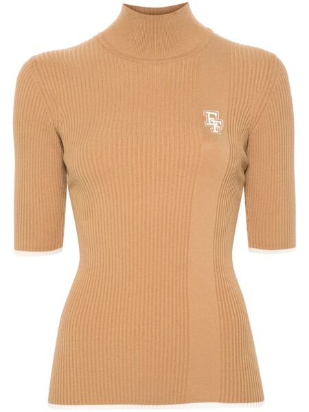  Elisabetta Franchi Turtleneck Knitted Top - Neutrals 