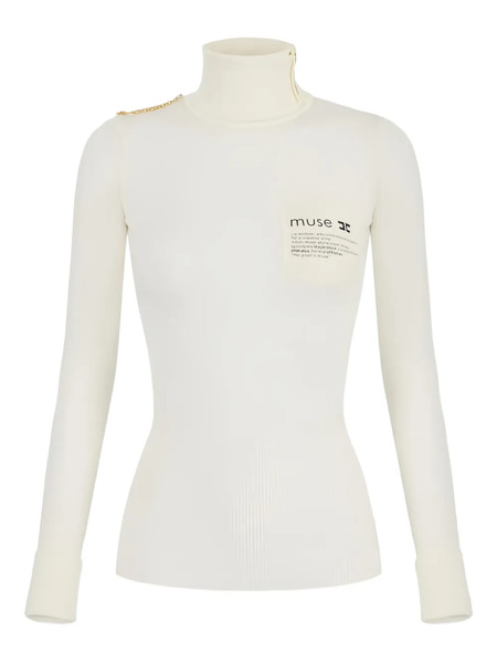  Elisabetta Franchi Turtleneck Sweater - Neutrals 