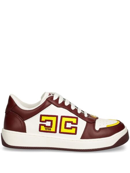  Elisabetta Franchi Two-tone Leather Sneakers - Red 