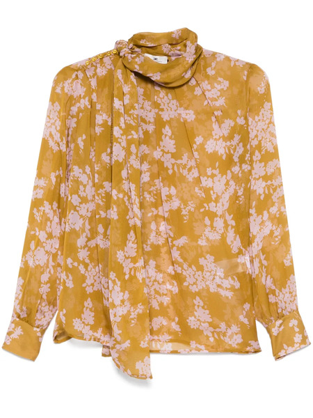  Elisabetta Franchi Voile Printed Blouse - Yellow 